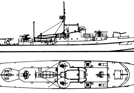 Корабль DKM MZ1 [Patrol Boat] - чертежи, габариты, рисунки
